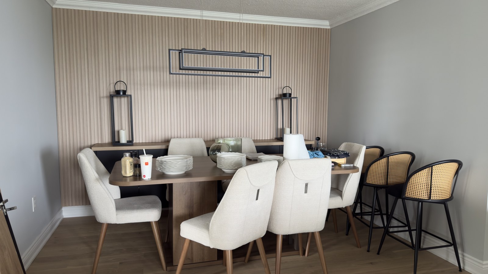 Wood Slat Feature Wall by Barewalls Construction