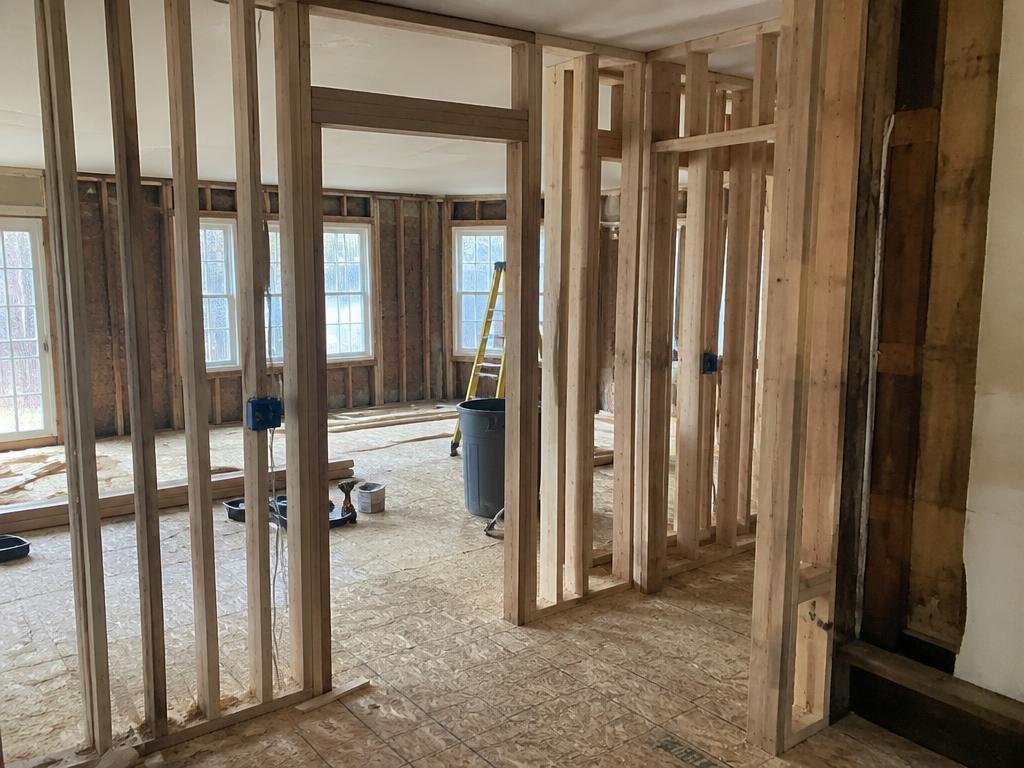 Framing work by Barewalls Construction